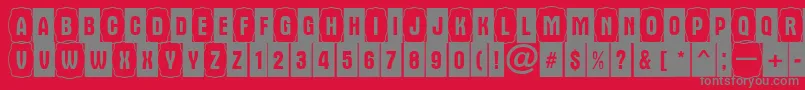 AAlternacmdc2cb Font – Gray Fonts on Red Background
