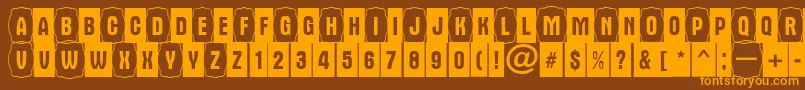 AAlternacmdc2cb Font – Orange Fonts on Brown Background