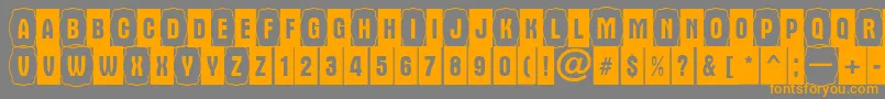 AAlternacmdc2cb Font – Orange Fonts on Gray Background