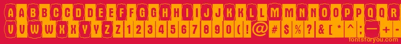 AAlternacmdc2cb Font – Orange Fonts on Red Background