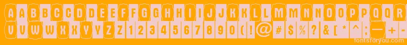 AAlternacmdc2cb Font – Pink Fonts on Orange Background