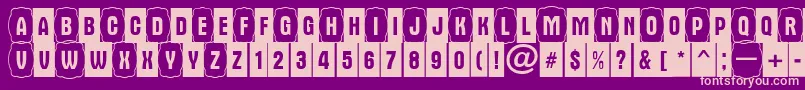 AAlternacmdc2cb Font – Pink Fonts on Purple Background
