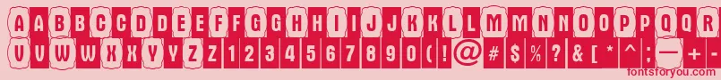 AAlternacmdc2cb Font – Red Fonts on Pink Background