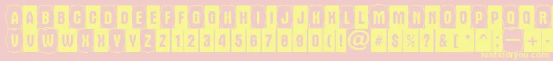 AAlternacmdc2cb Font – Yellow Fonts on Pink Background
