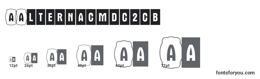 Größen der Schriftart AAlternacmdc2cb