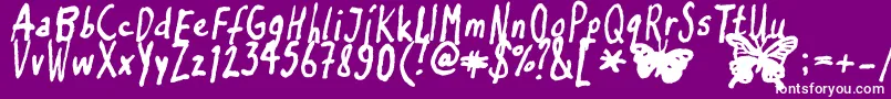 Inkyflutterby Font – White Fonts on Purple Background