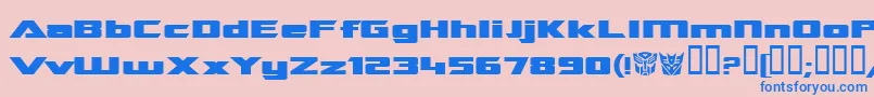 Tranre Font – Blue Fonts on Pink Background
