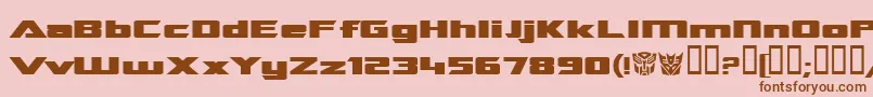 Tranre Font – Brown Fonts on Pink Background