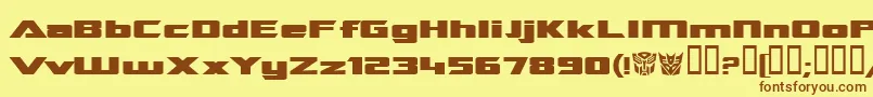 Tranre Font – Brown Fonts on Yellow Background