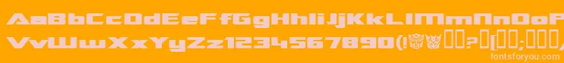 Tranre Font – Pink Fonts on Orange Background