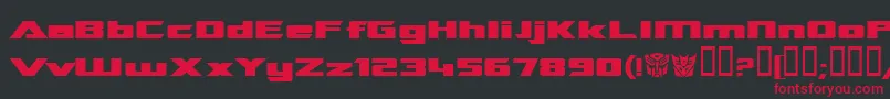 Tranre Font – Red Fonts on Black Background