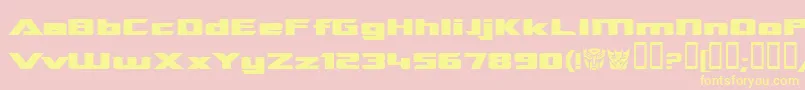 Tranre Font – Yellow Fonts on Pink Background