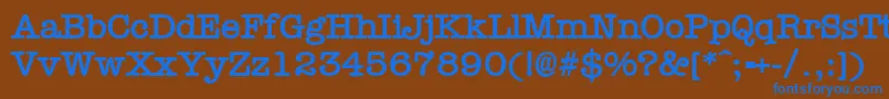 TypewrB Font – Blue Fonts on Brown Background