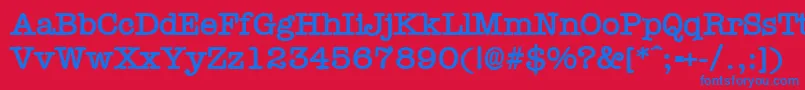 More about TypewrB Font TypewrB Font – Blue Fonts on Red Background