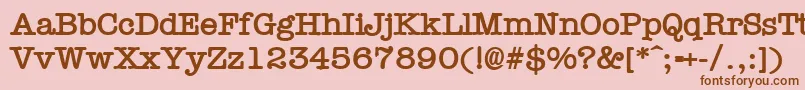 TypewrB Font – Brown Fonts on Pink Background
