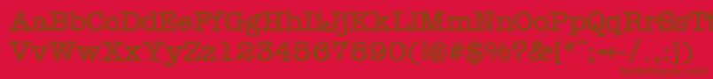 TypewrB Font – Brown Fonts on Red Background