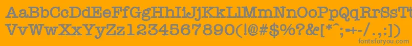 More about TypewrB Font TypewrB Font – Gray Fonts on Orange Background