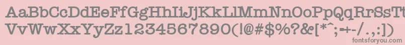 TypewrB Font – Gray Fonts on Pink Background