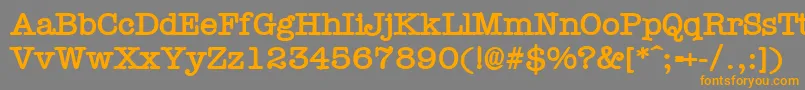 TypewrB Font – Orange Fonts on Gray Background