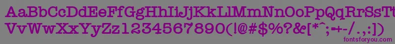 TypewrB Font – Purple Fonts on Gray Background