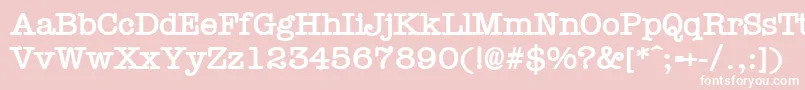 TypewrB Font – White Fonts on Pink Background