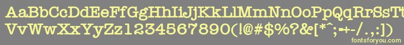 TypewrB Font – Yellow Fonts on Gray Background