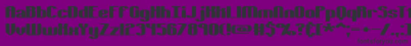 Czcionka TypesourceExtolSBrk – czarne czcionki na fioletowym tle