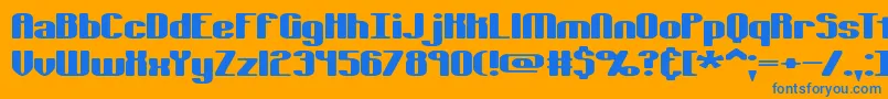 TypesourceExtolSBrk Font – Blue Fonts on Orange Background