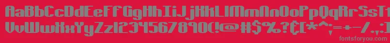 TypesourceExtolSBrk Font – Gray Fonts on Red Background