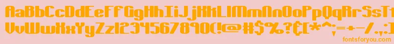 TypesourceExtolSBrk-Schriftart – Orangefarbene Schriften auf rosa Hintergrund