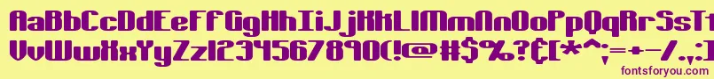 TypesourceExtolSBrk Font – Purple Fonts on Yellow Background