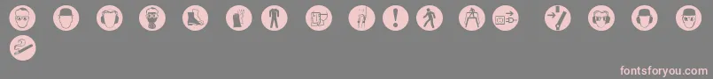 ImperativesTables Font – Pink Fonts on Gray Background
