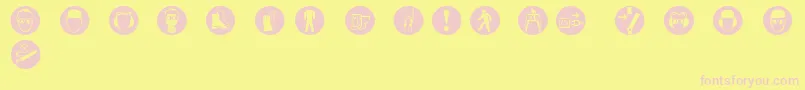 ImperativesTables Font – Pink Fonts on Yellow Background