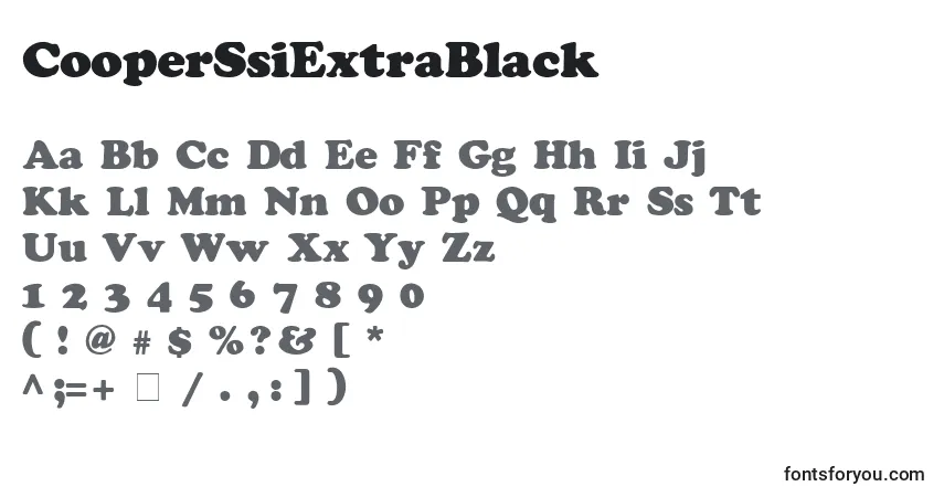 Шрифт CooperSsiExtraBlack – алфавит, цифры, специальные символы