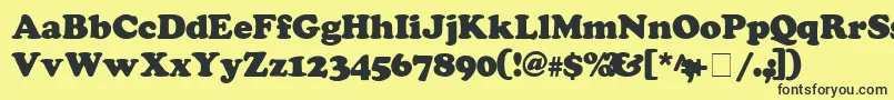 CooperSsiExtraBlack Font – Black Fonts on Yellow Background