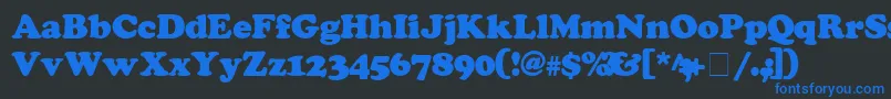 CooperSsiExtraBlack Font – Blue Fonts on Black Background