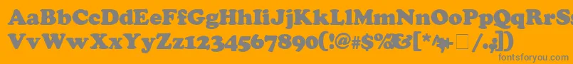 CooperSsiExtraBlack Font – Gray Fonts on Orange Background