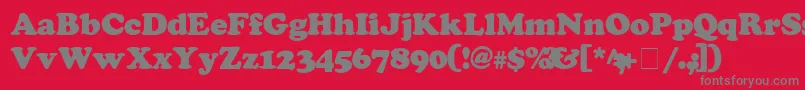 CooperSsiExtraBlack Font – Gray Fonts on Red Background