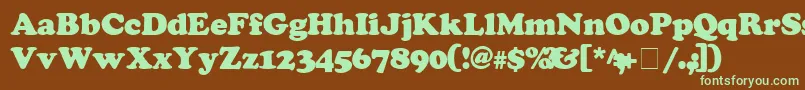 CooperSsiExtraBlack Font – Green Fonts on Brown Background