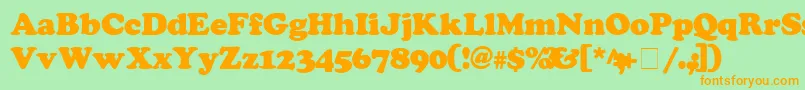 CooperSsiExtraBlack Font – Orange Fonts on Green Background