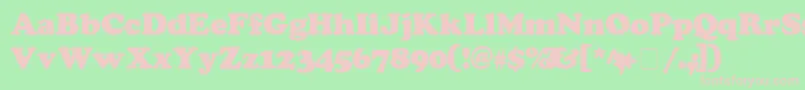 CooperSsiExtraBlack Font – Pink Fonts on Green Background