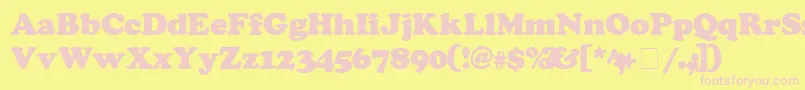 CooperSsiExtraBlack Font – Pink Fonts on Yellow Background