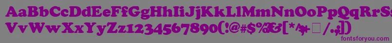 CooperSsiExtraBlack Font – Purple Fonts on Gray Background