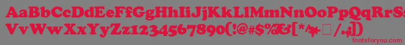 CooperSsiExtraBlack Font – Red Fonts on Gray Background