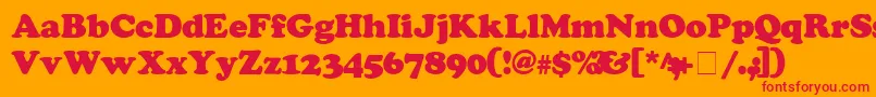 CooperSsiExtraBlack Font – Red Fonts on Orange Background