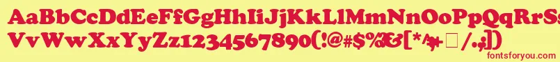 CooperSsiExtraBlack Font – Red Fonts on Yellow Background