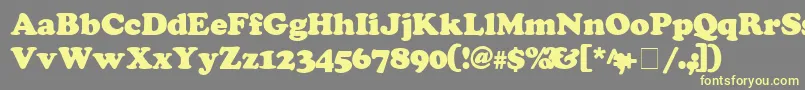 CooperSsiExtraBlack Font – Yellow Fonts on Gray Background