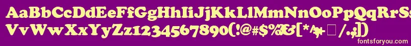 CooperSsiExtraBlack Font – Yellow Fonts on Purple Background