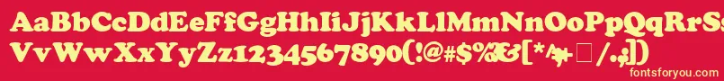 CooperSsiExtraBlack Font – Yellow Fonts on Red Background