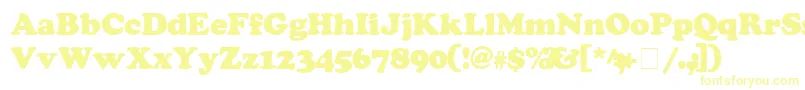 CooperSsiExtraBlack Font – Yellow Fonts on White Background